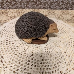 Brown Hedgehog Vintage Retro Figurine
